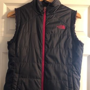 The North Face reversible purple vest